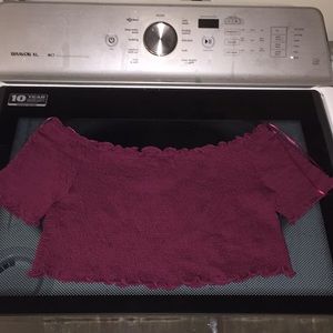 Burgundy crop top